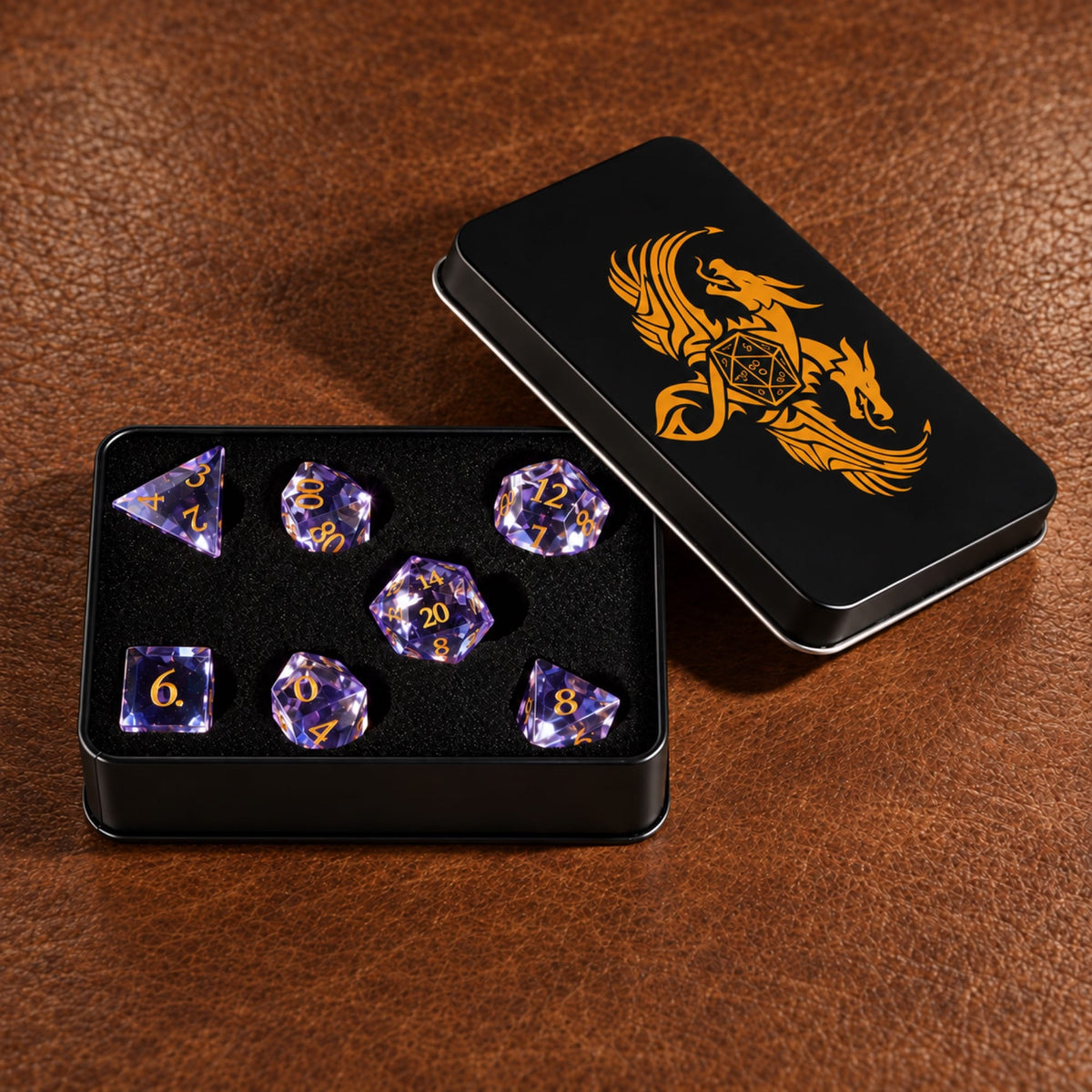 Astral Shard-Gemstone Dice Set - packaging
