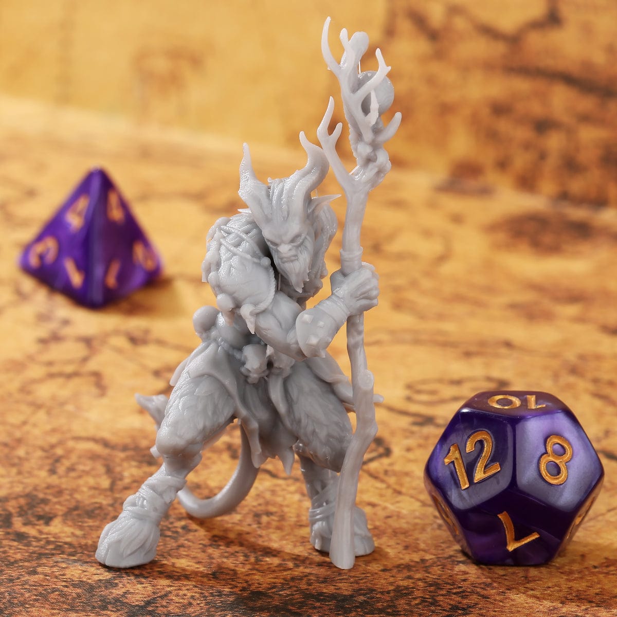 Geloho 3D Print Goat Warlock Miniature