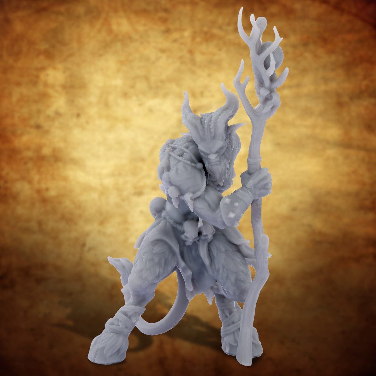 Geloho 3D Print Goat Warlock Miniature