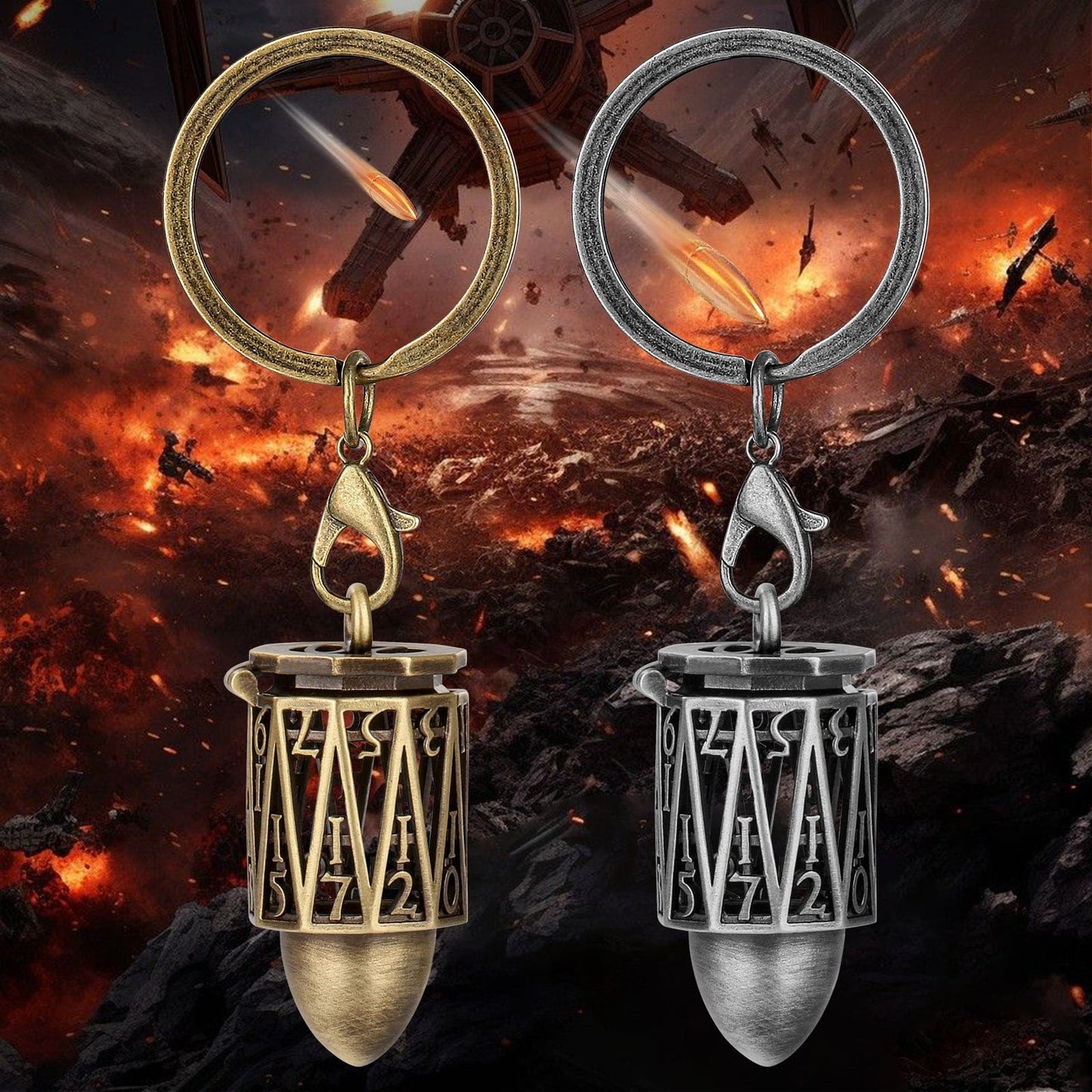 Geloho Arcane Cylinder Mini Dice Set Keychain