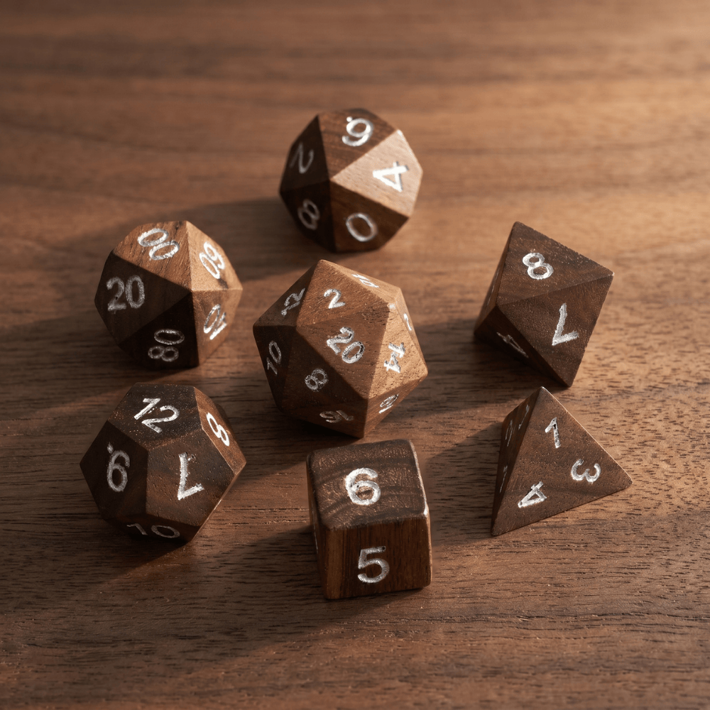 Geloho Black Walnut - Wood Dice Set
