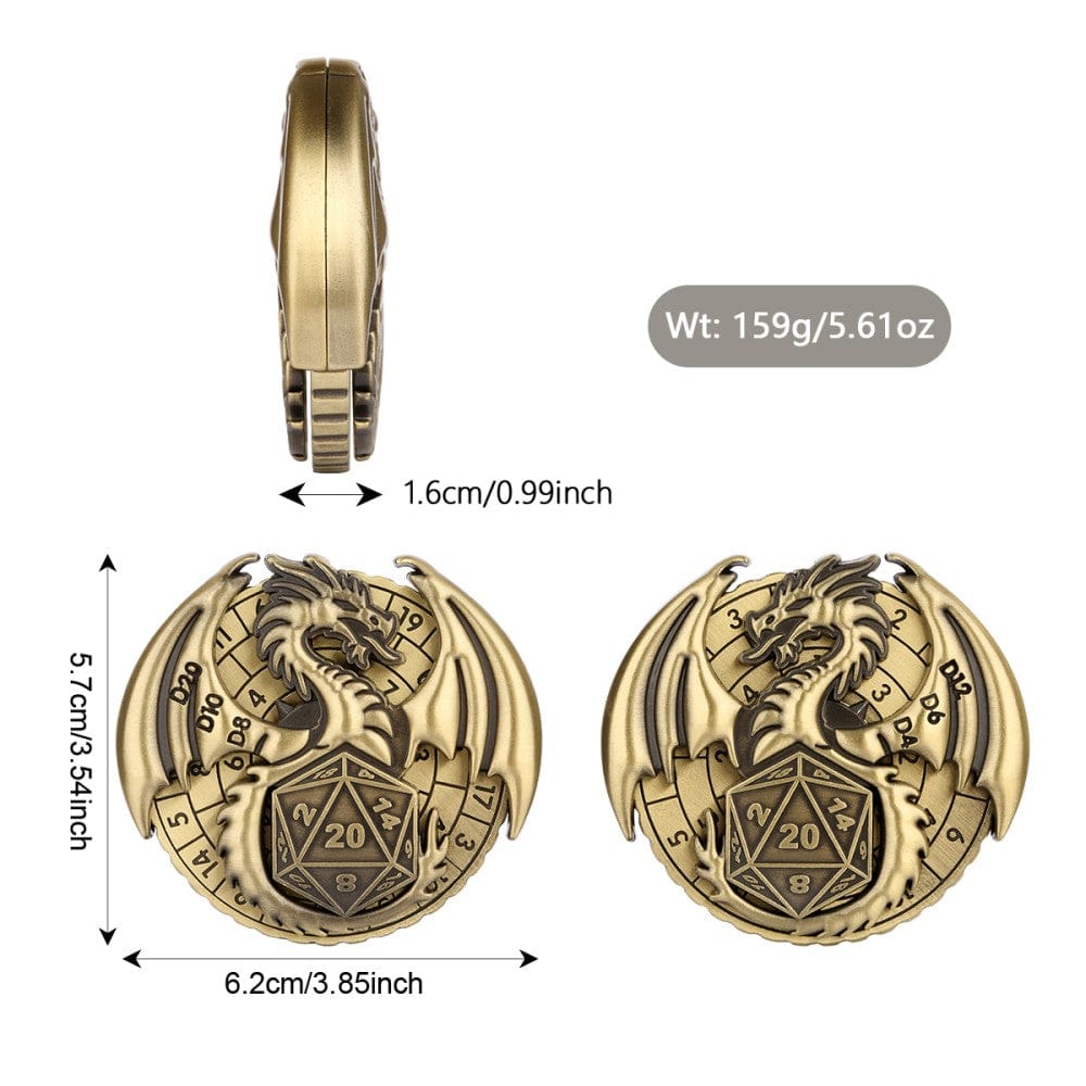 Geloho metal Dragon Emblem Dice Spinner