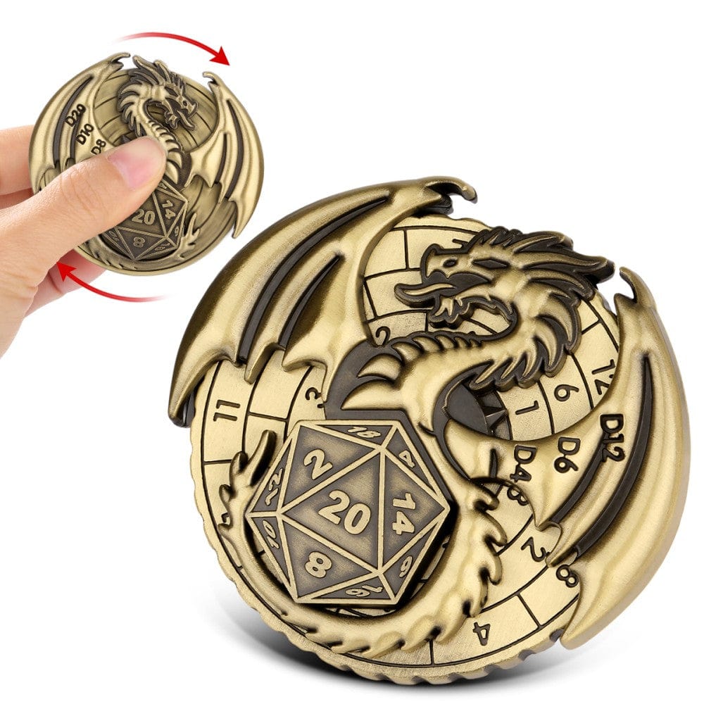 Geloho metal Dragon Emblem Dice Spinner