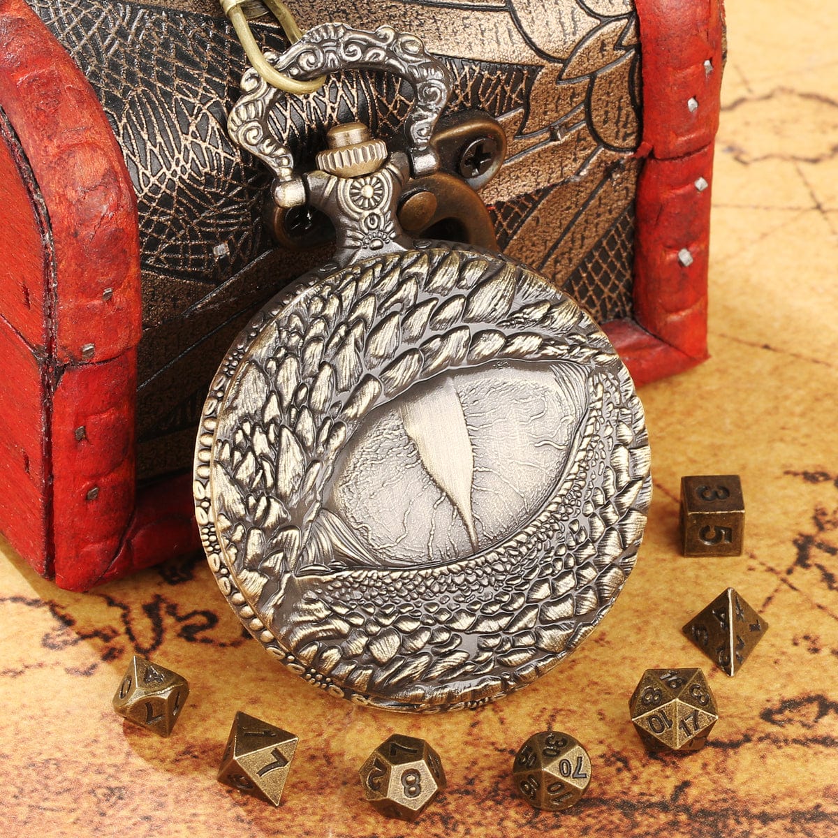 Geloho Dragon Eye Pocket Watch Dice Set