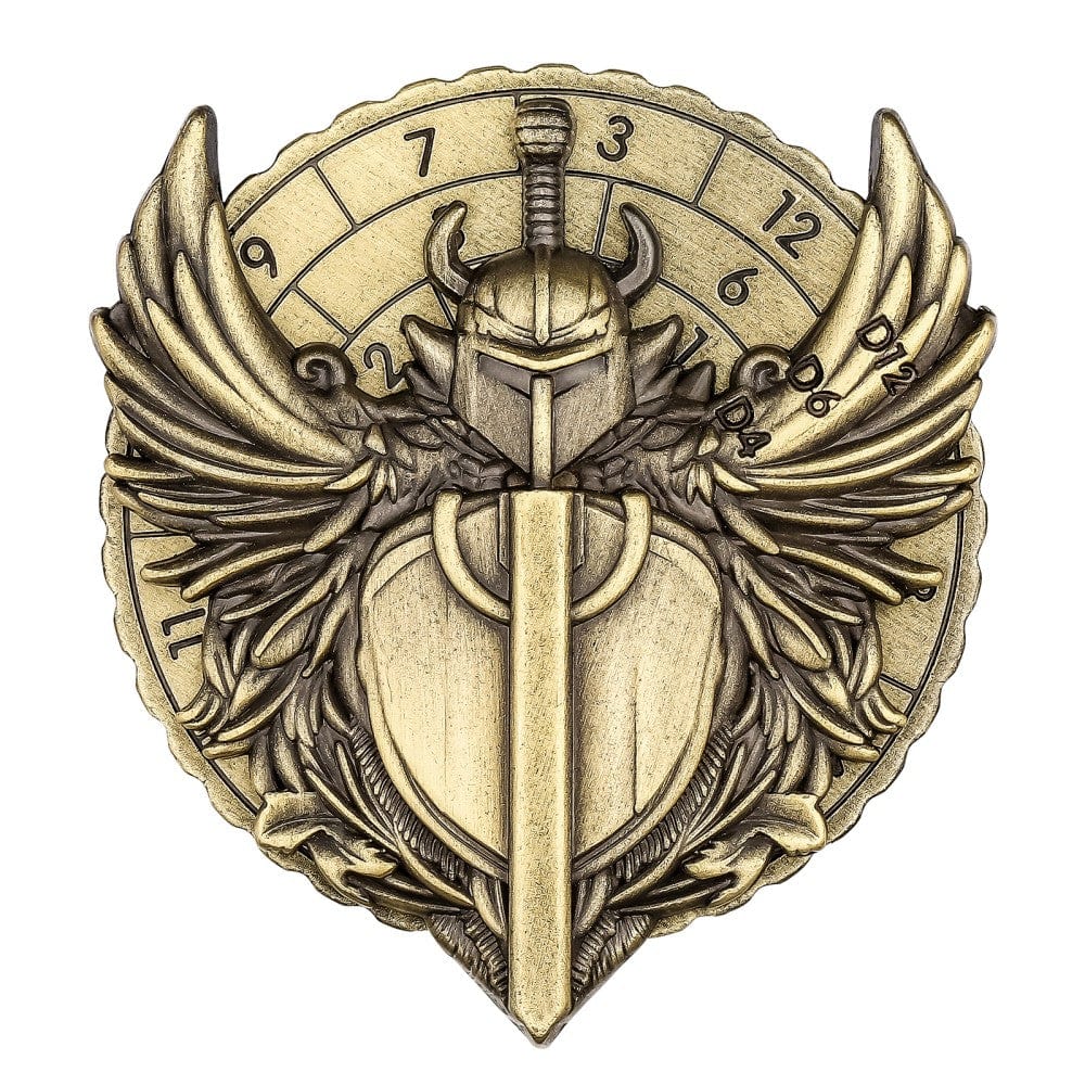 Geloho metal Bronze Paladin’s Shield Dice Spinner