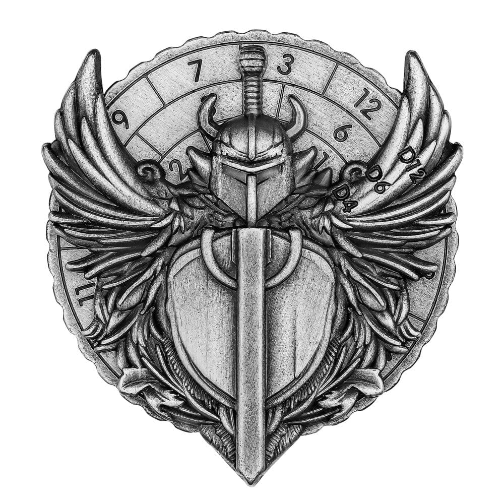 Geloho metal Silver Paladin’s Shield Dice Spinner