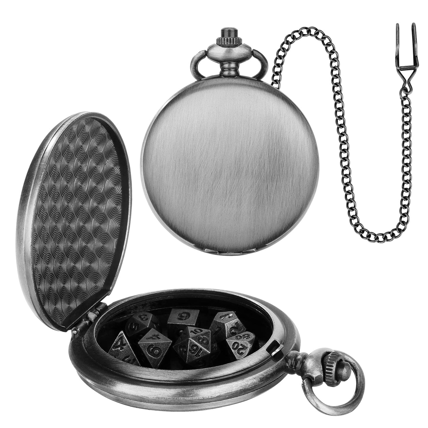 Geloho Silver Pocket Watch Dice Set