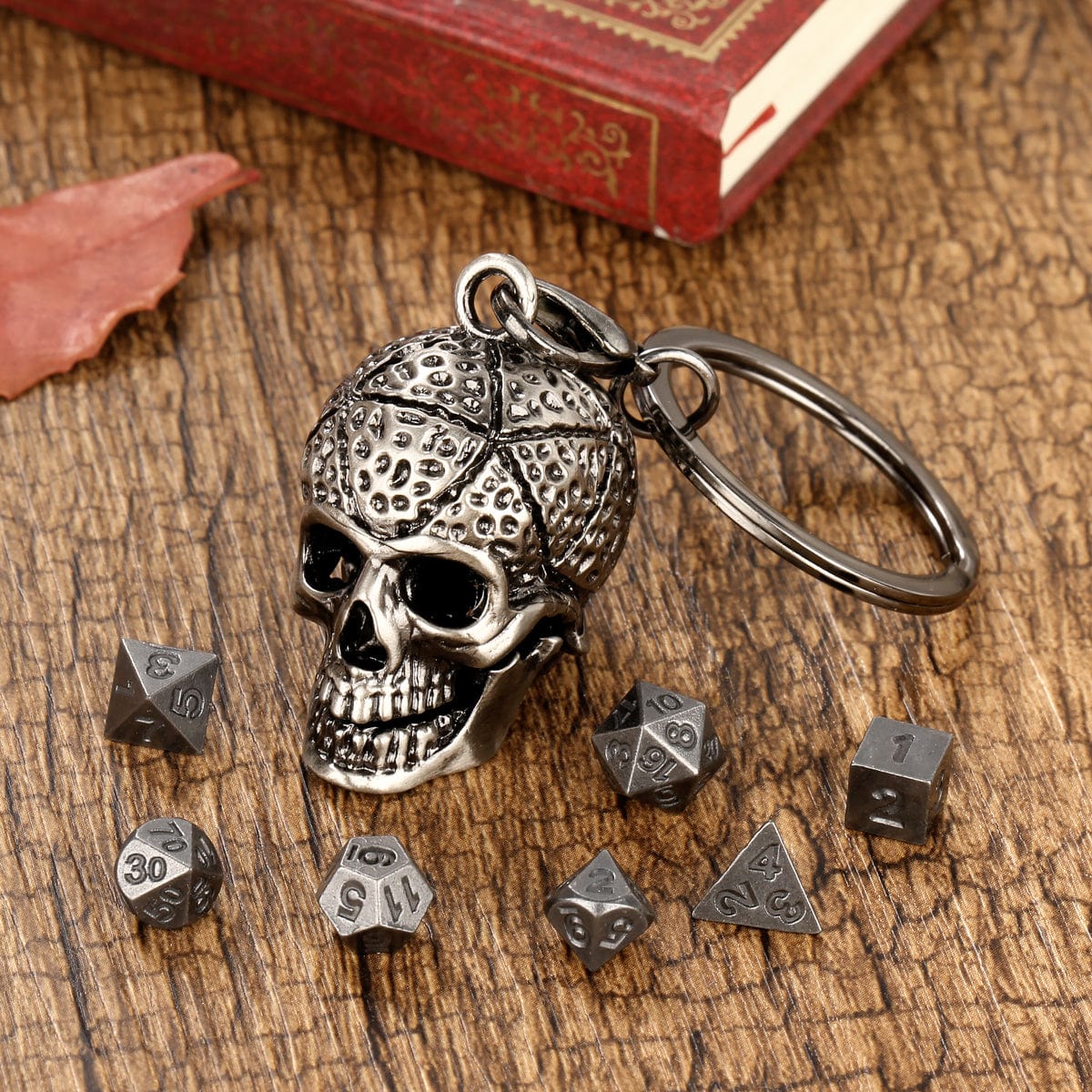 Geloho Skull Mini Dice Set Necklace & Keychain Set