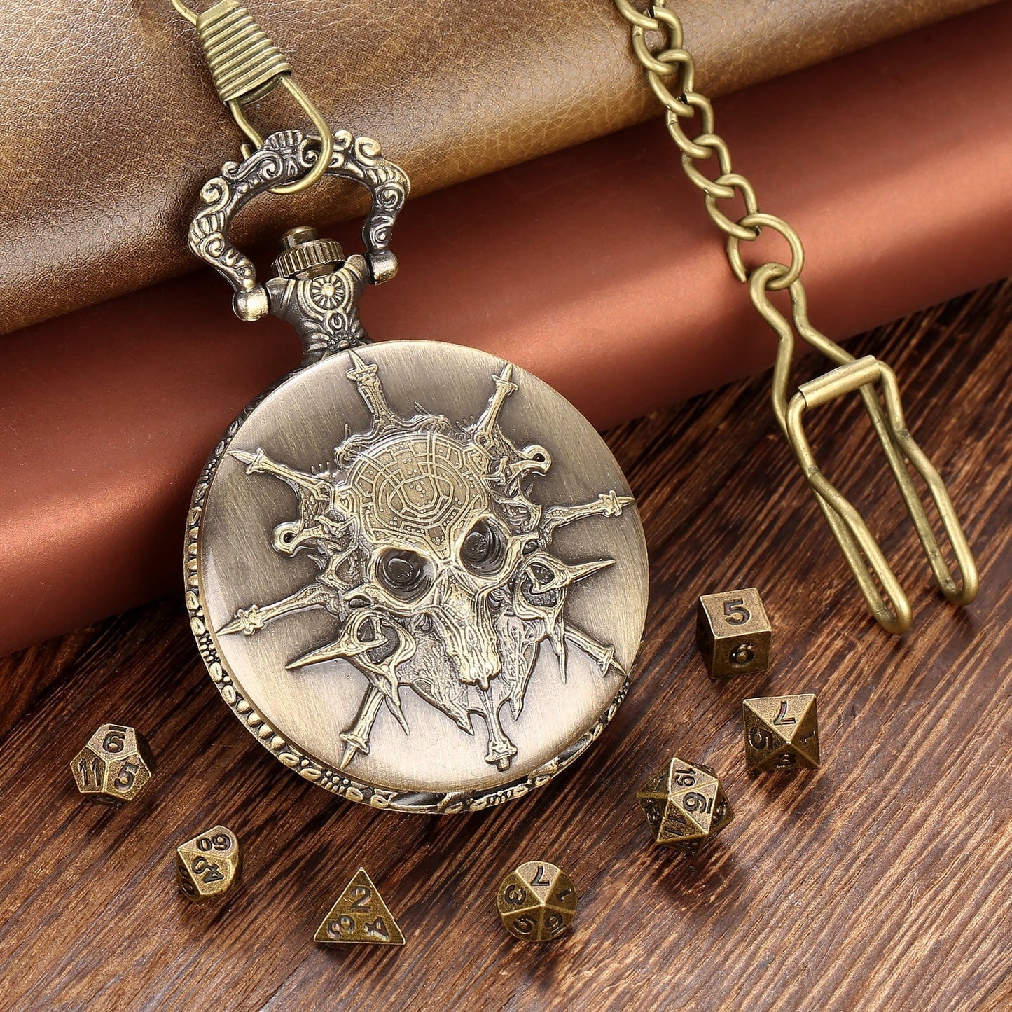 Geloho Skull Pocket Watch Dice Set