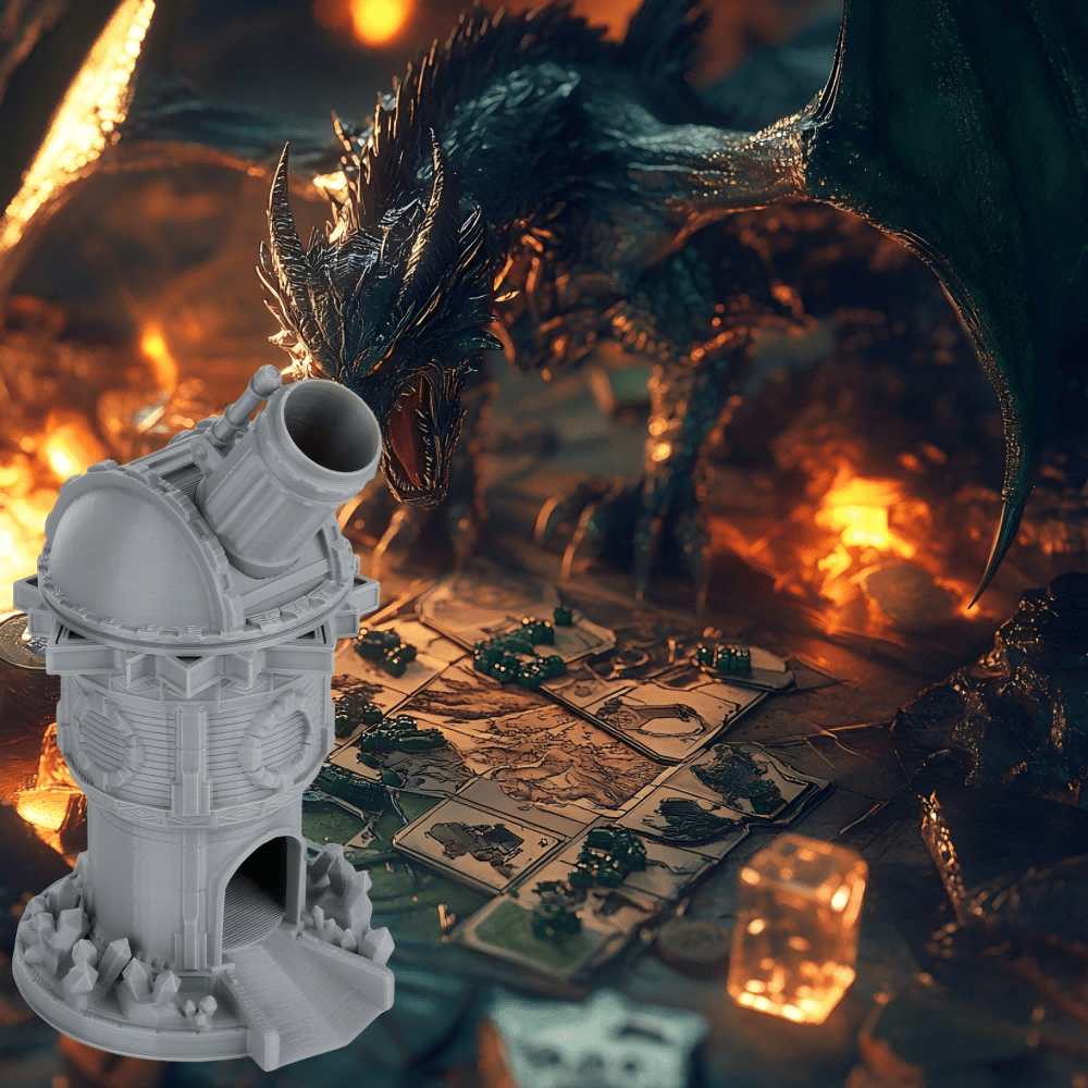 Geloho Starforged Arcane Cannon 3D Dice Tower