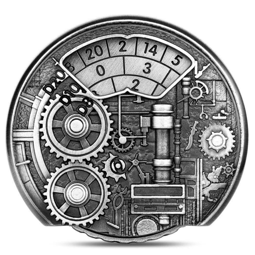 Geloho metal Silver Steampunk Gear Dice Spinner