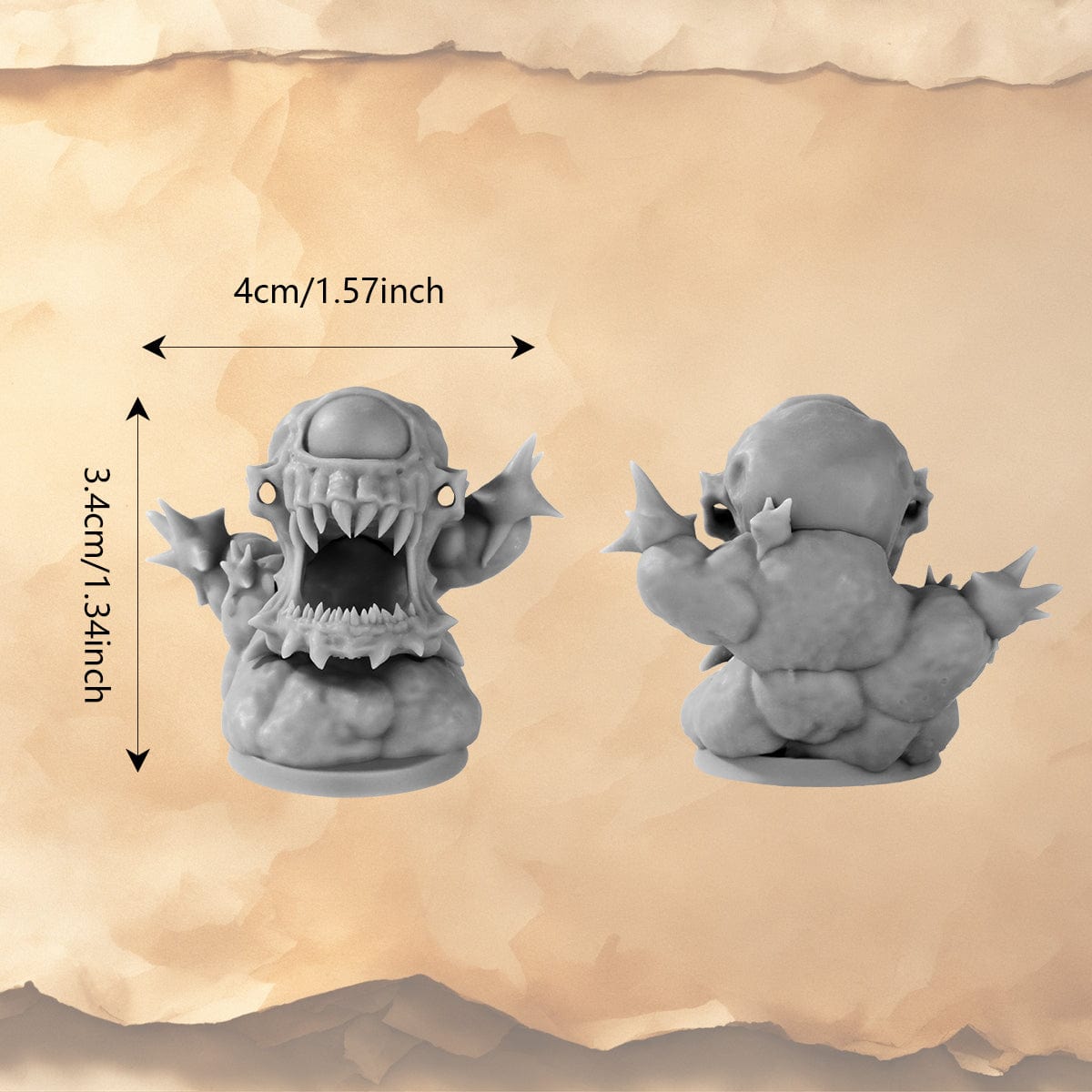 Geloho Unpainted Beholder Miniature – 3D Printed Resin DnD Boss Monster Model