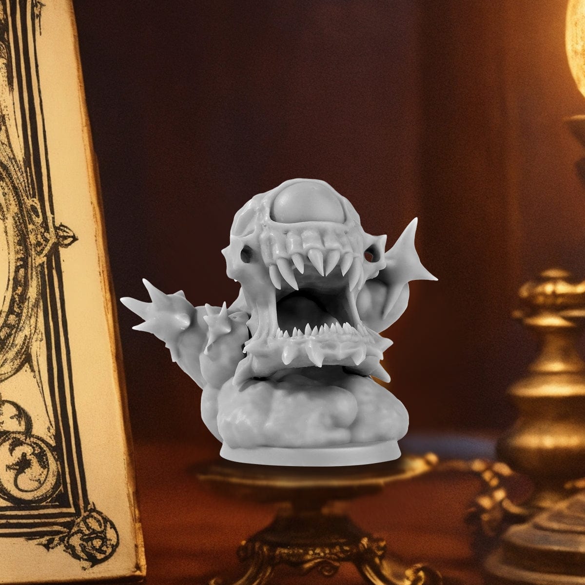 Geloho Unpainted Beholder Miniature – 3D Printed Resin DnD Boss Monster Model