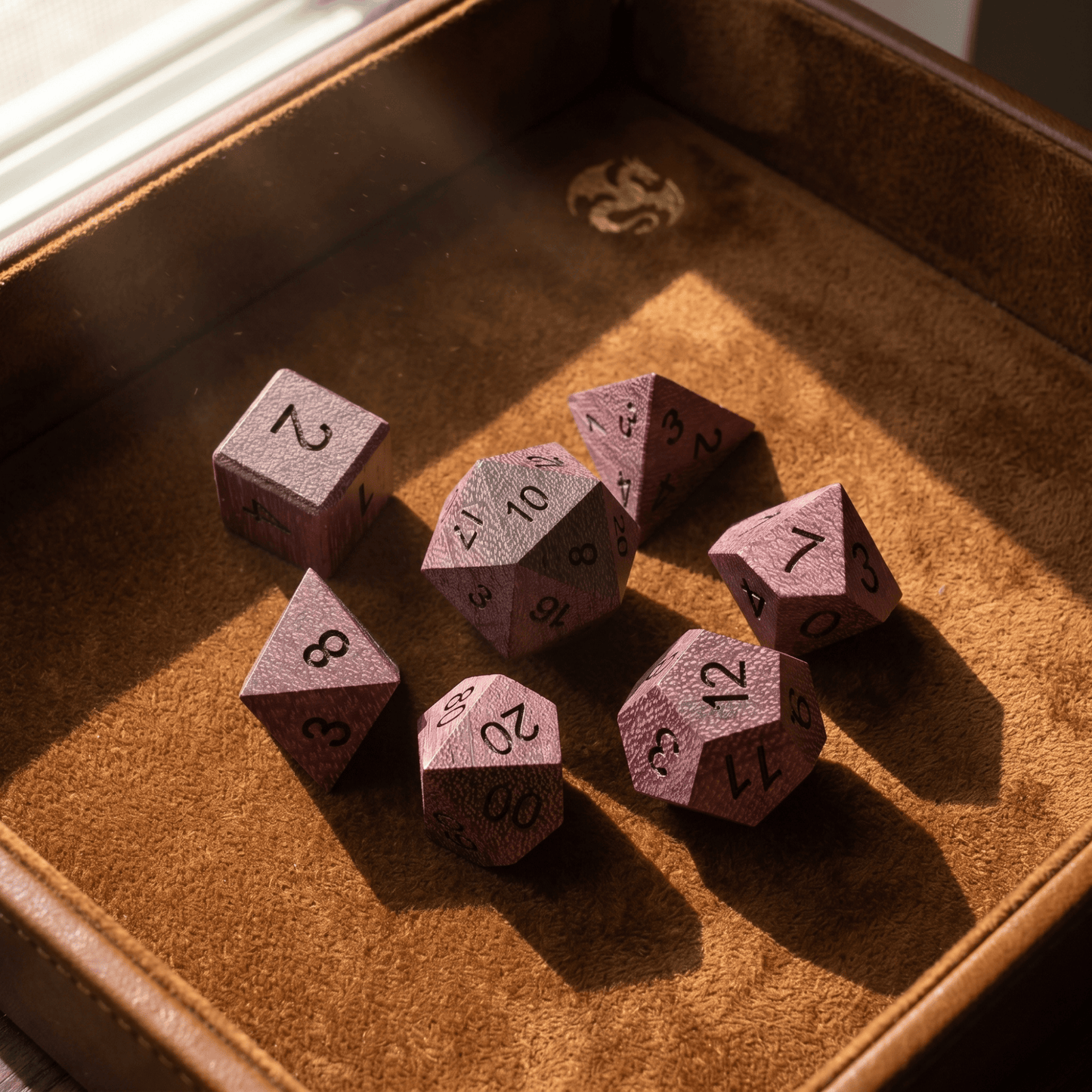 Geloho Dice Violet - Wood Dice Set