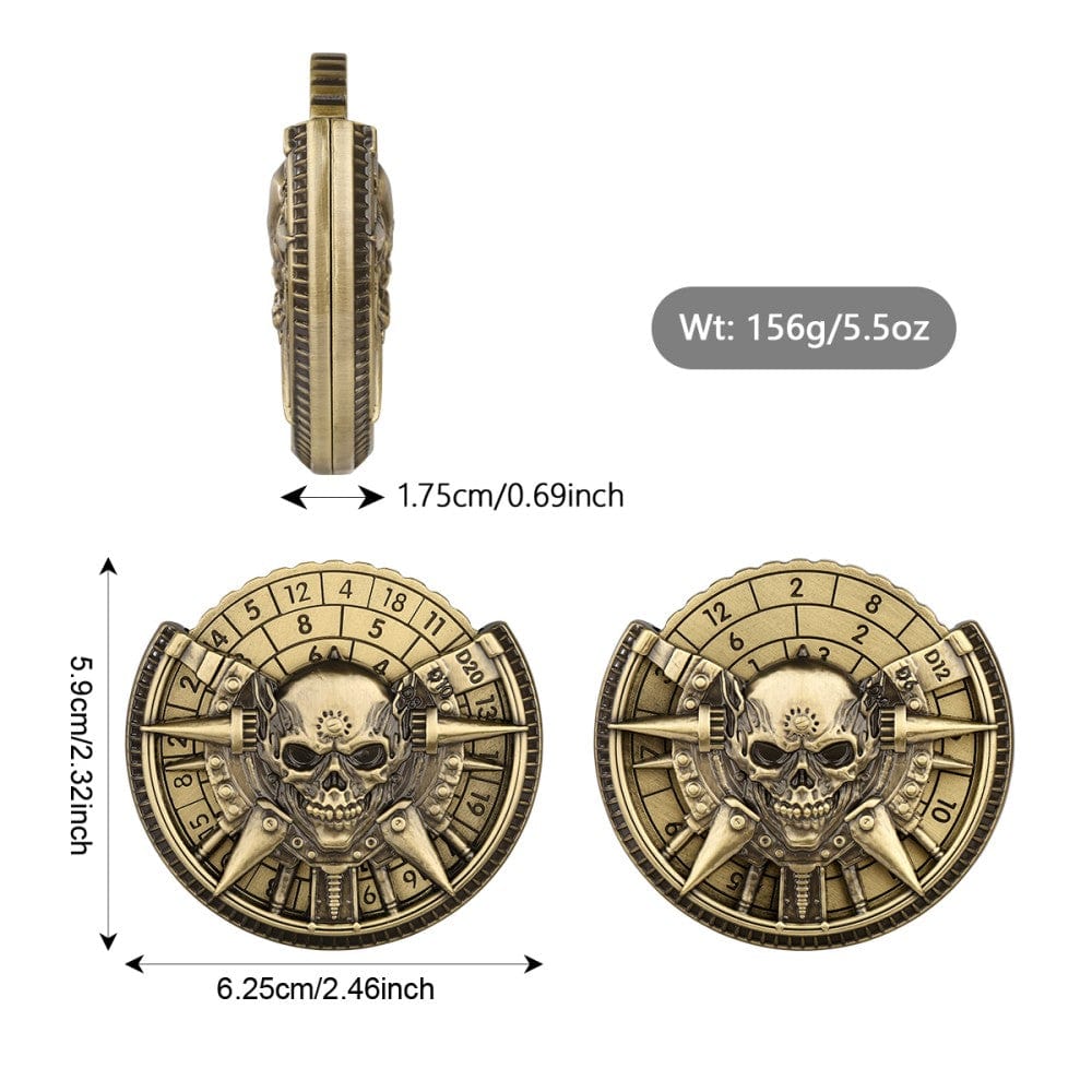 Geloho metal Warlord Skull Dice Spinner
