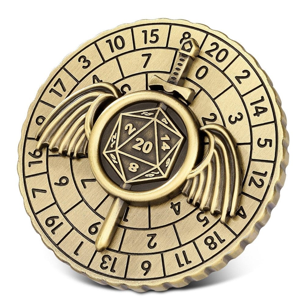 Geloho metal Bronze Winged Sword Dice Spinner