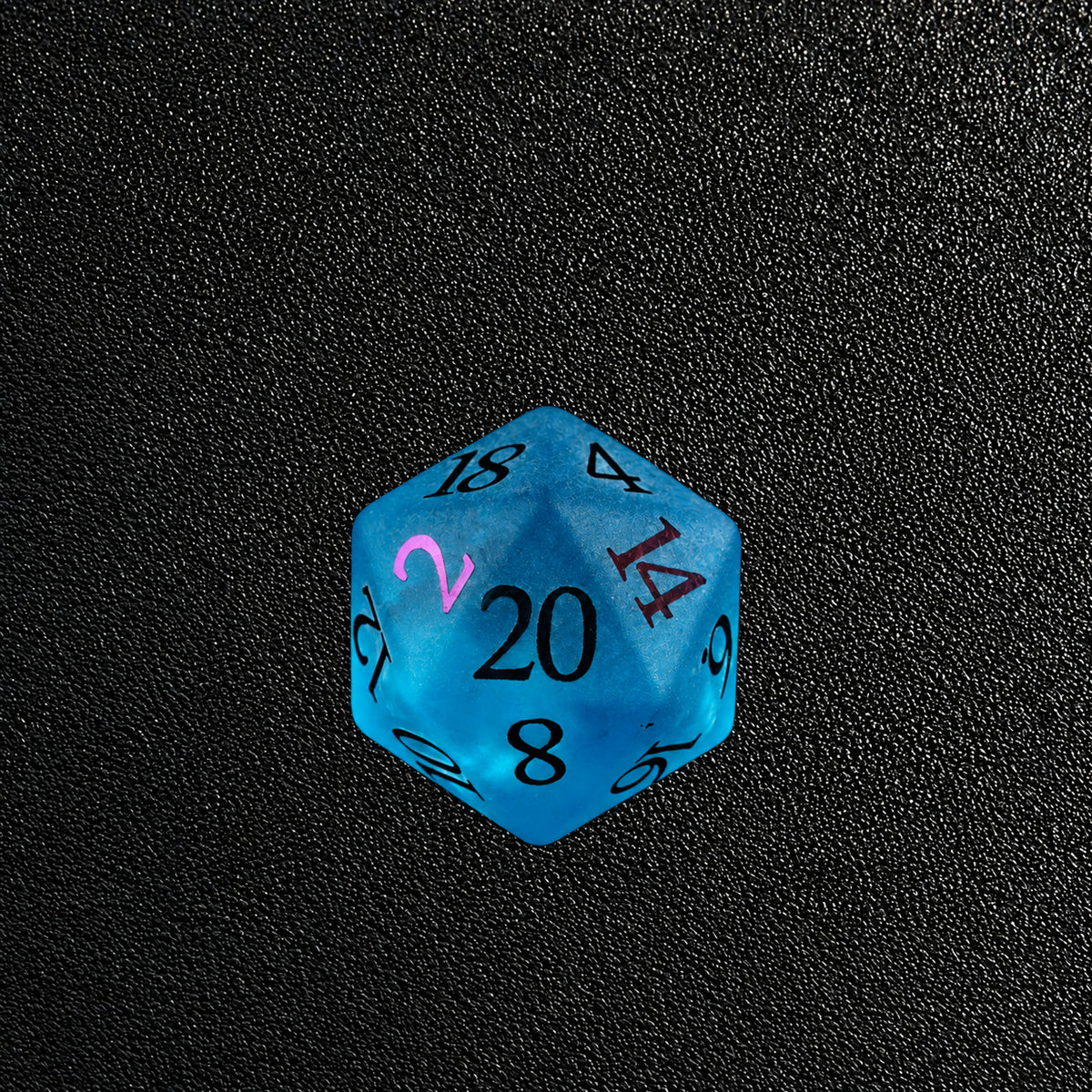 Tidal Arcane Whisper-Gemstone Dice Set – D20 close-up