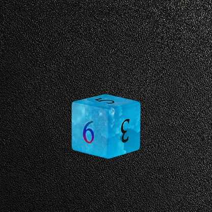 Tidal Arcane Whisper-Gemstone Dice Set – D6 close-up