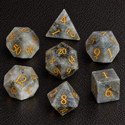 Mistbound Rune-Gemstone Dice Set - main product image