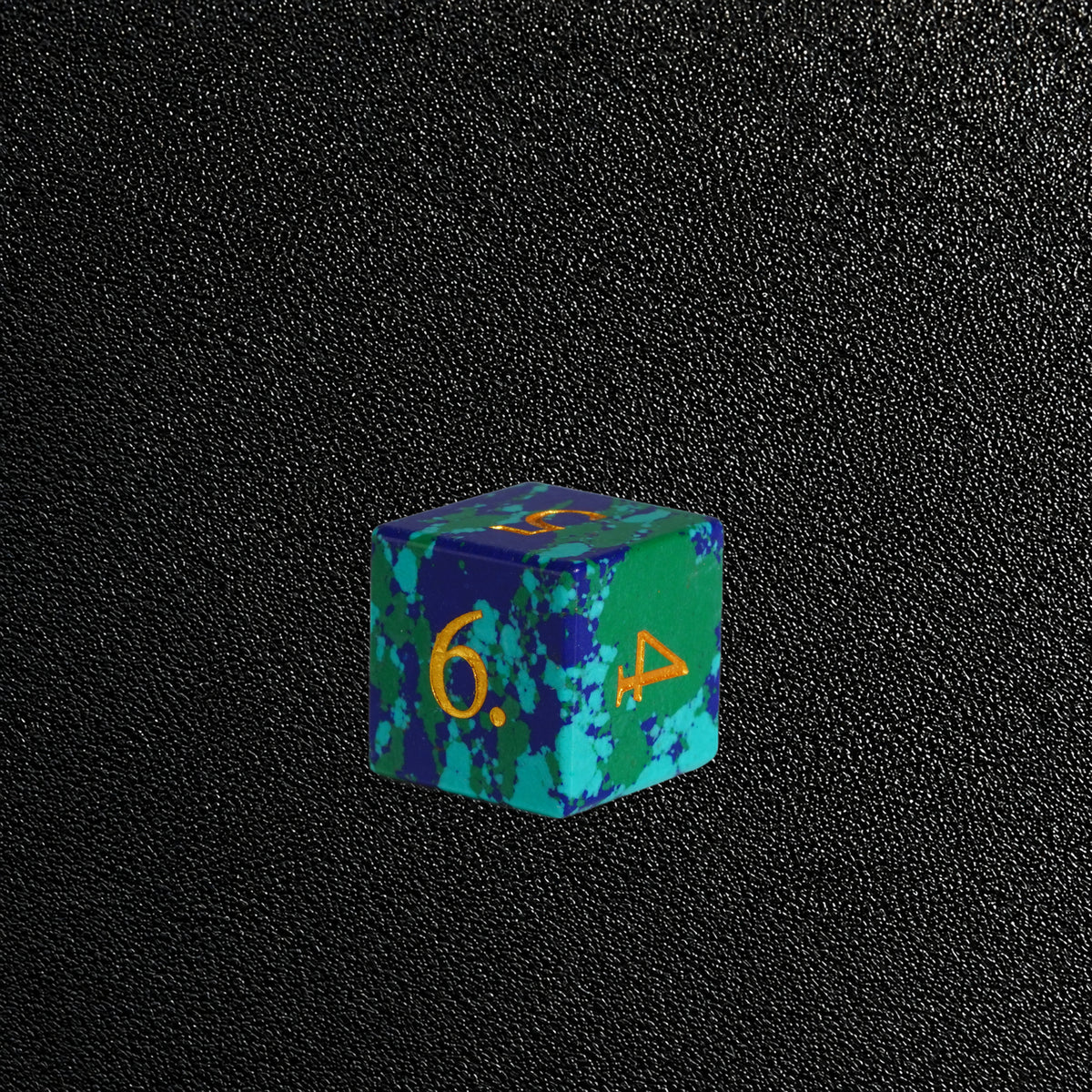 Abyssal Mosaic Gate-Gemstone Dice Set – D6 close-up