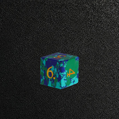 Abyssal Mosaic Gate-Gemstone Dice Set – D6 close-up