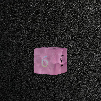 Fey Rose Covenant-Gemstone Dice Set – D6 close-up