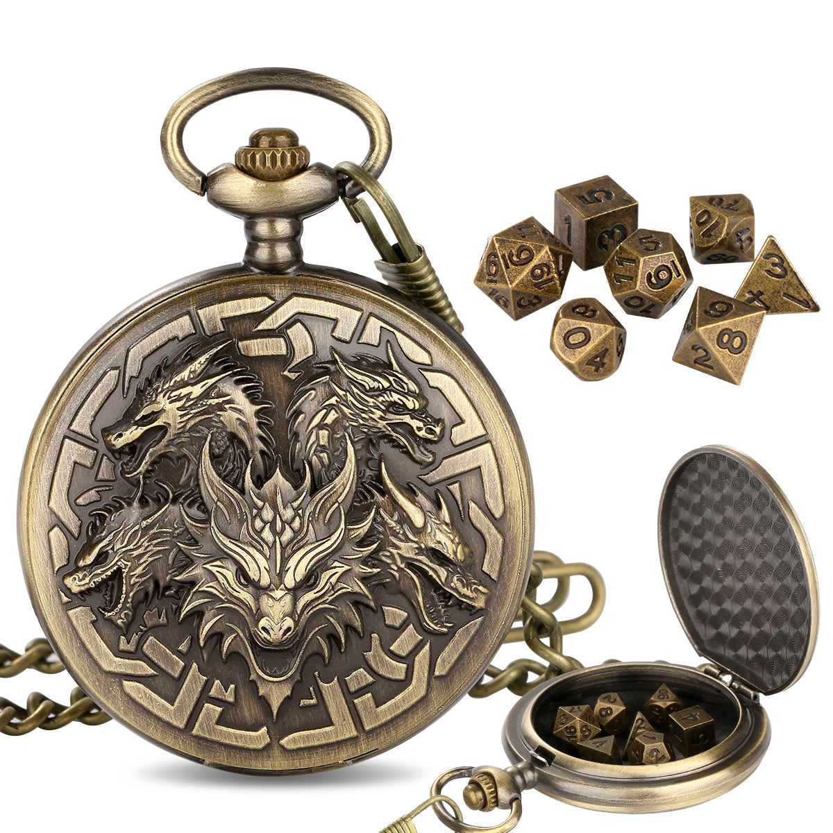 DRAGON EMBOSSED DICE STORAGE BOX
