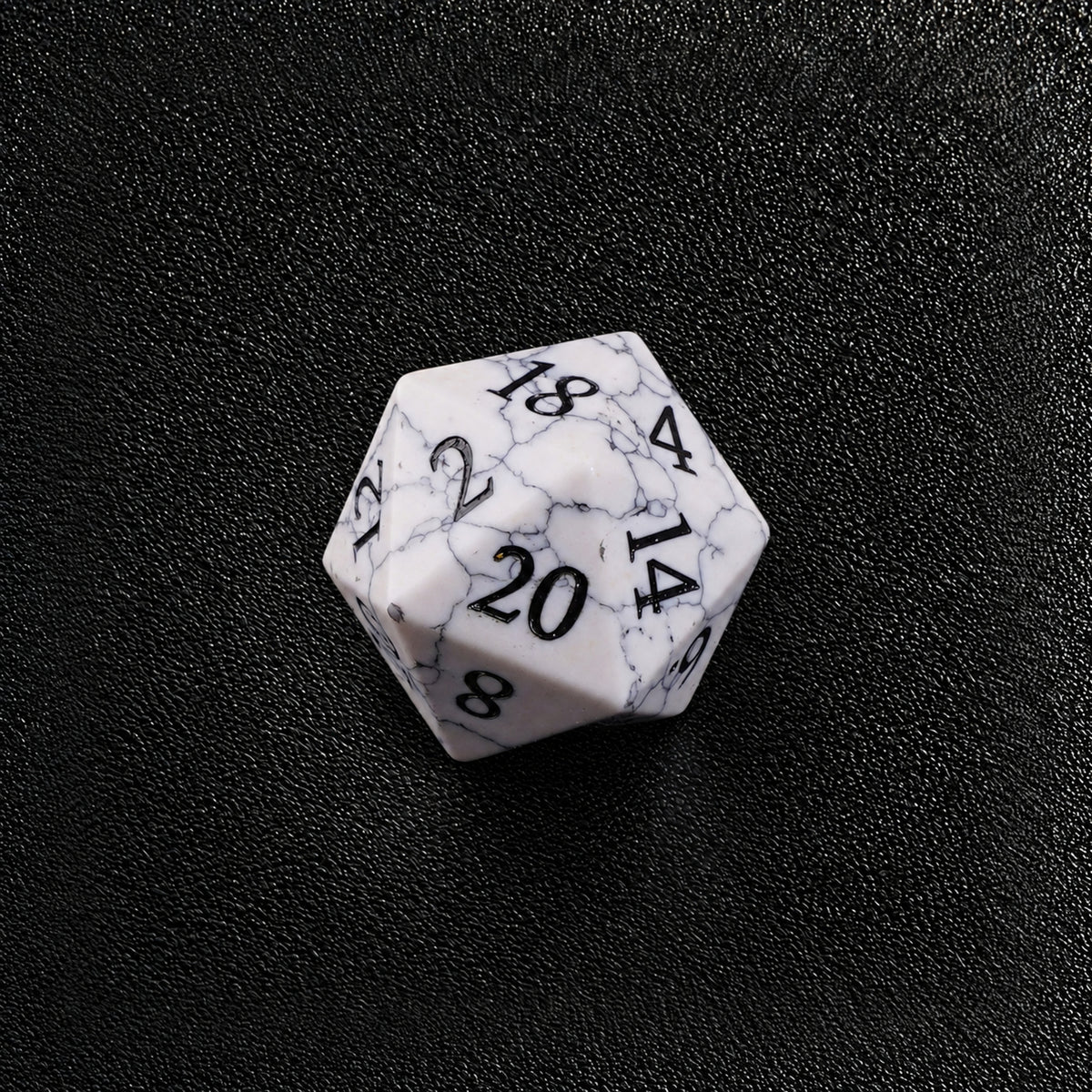 Winter Web Curse-Gemstone Dice Set – D20 close-up
