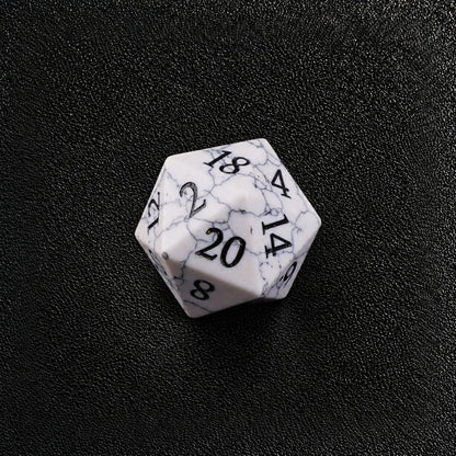 Winter Web Curse-Gemstone Dice Set – D20 close-up