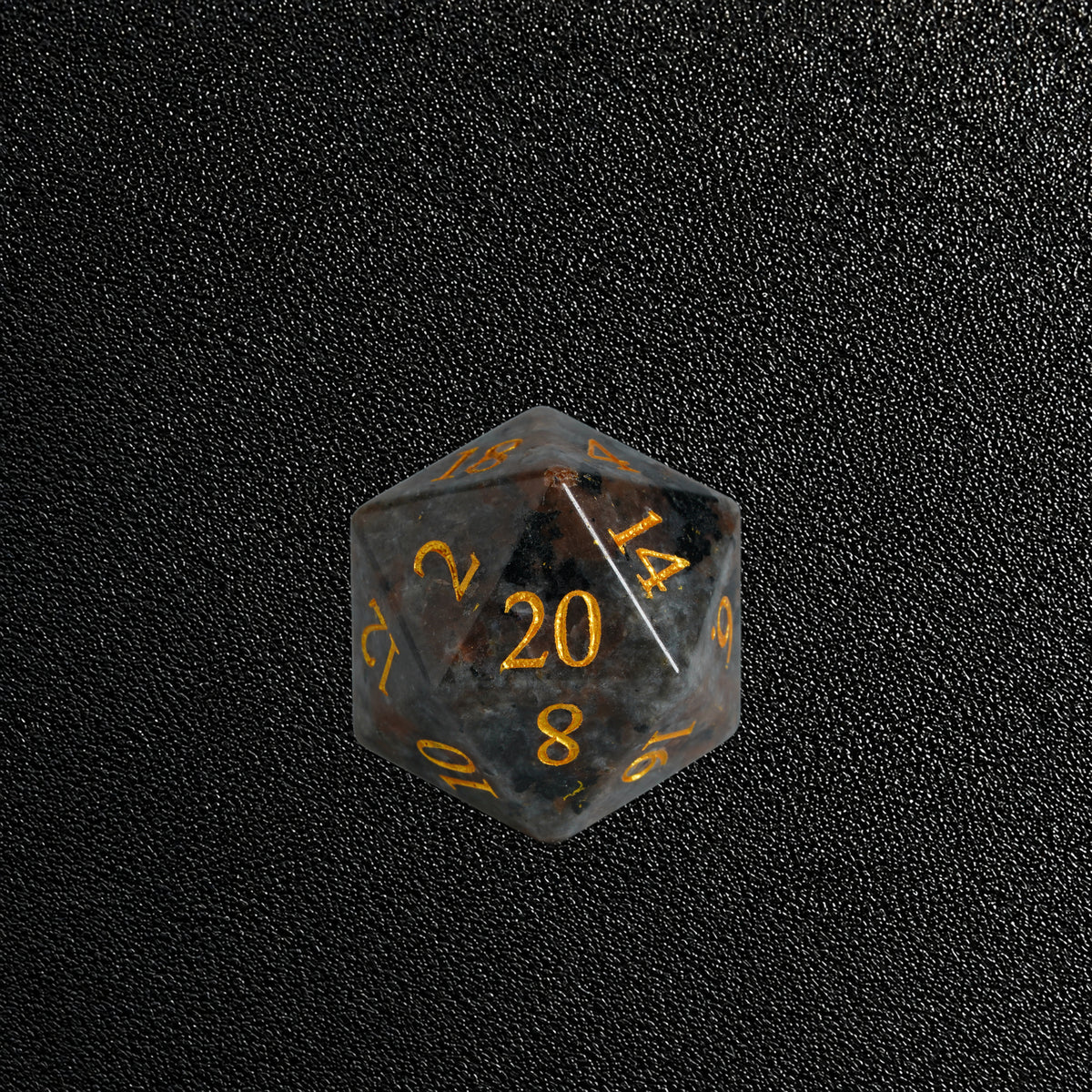 Infernal Flame Pact-Gemstone Dice Set – D20 close-up