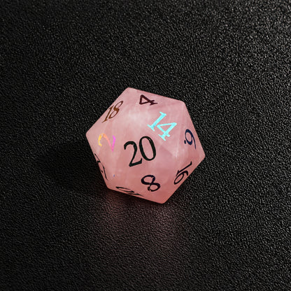 Faerie Bloom Charm-Gemstone Dice Set – D20 close-up