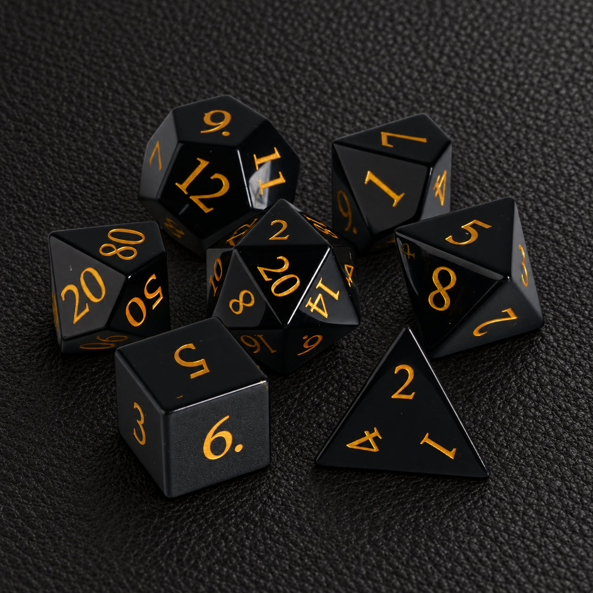 Nightfall Shadow Pact-Gemstone Dice Set – complete seven-piece set