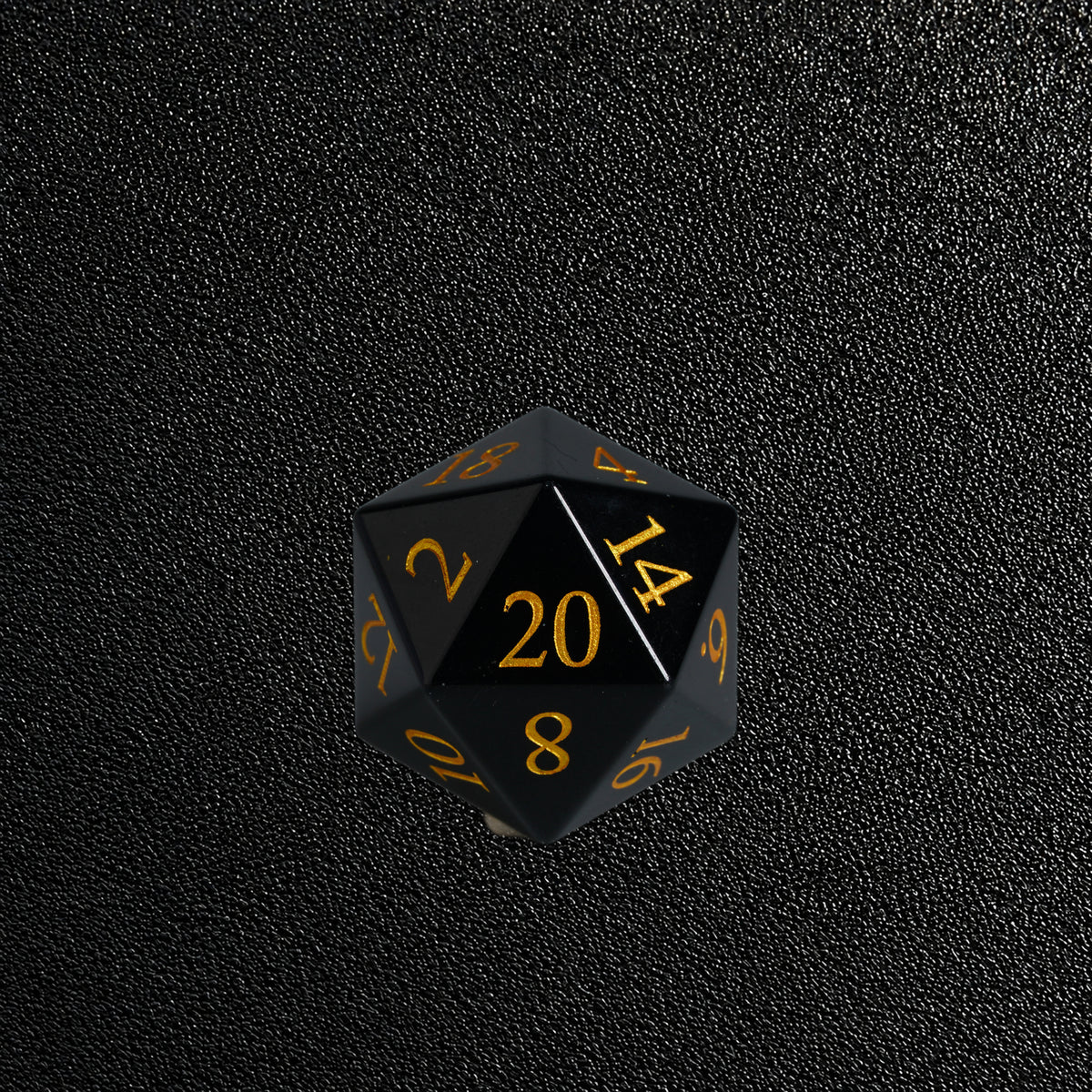 Nightfall Shadow Pact-Gemstone Dice Set – D20 close-up