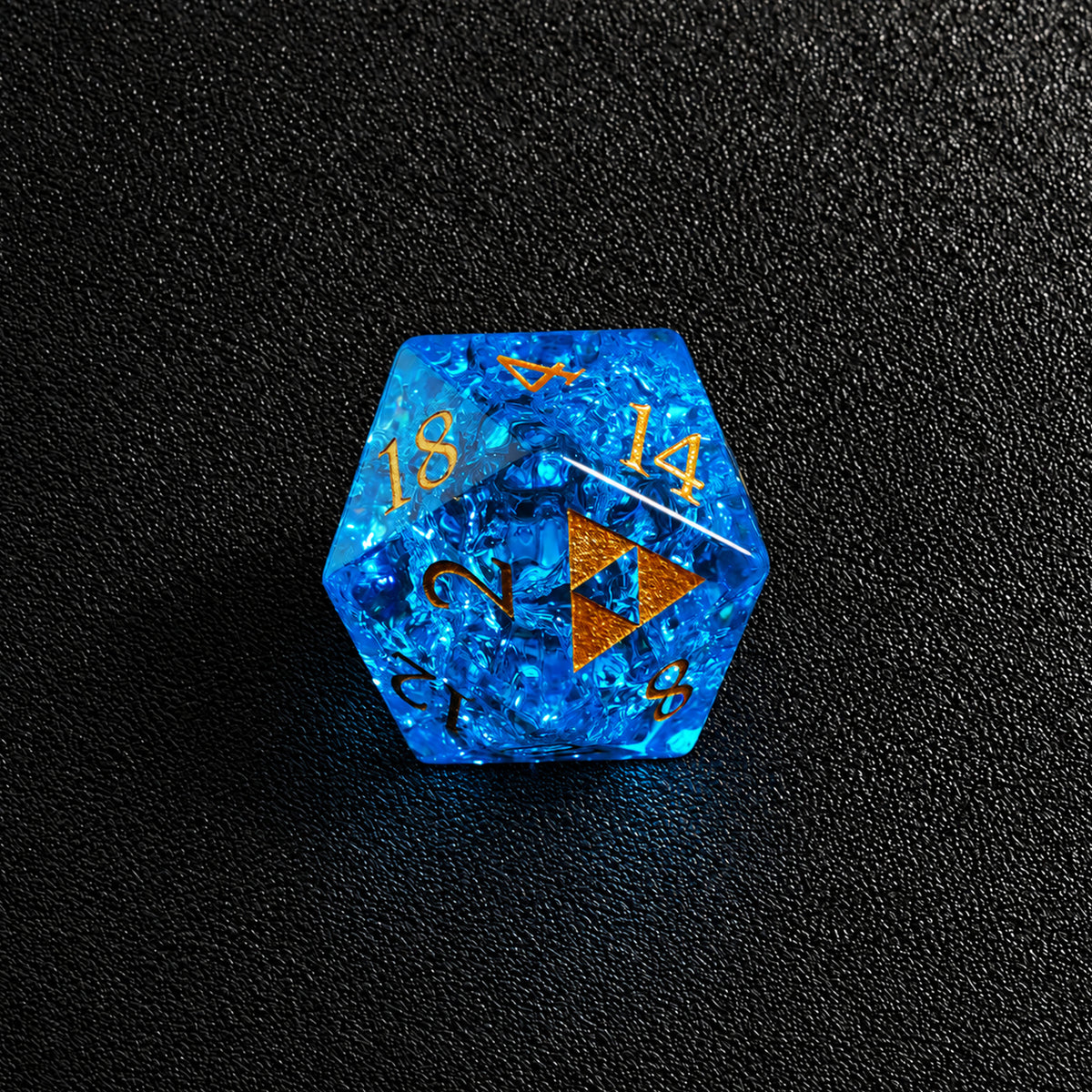 Tempest Arcane Shard-Gemstone Dice Set – D20 close-up