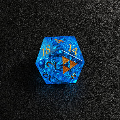 Tempest Arcane Shard-Gemstone Dice Set – D20 close-up
