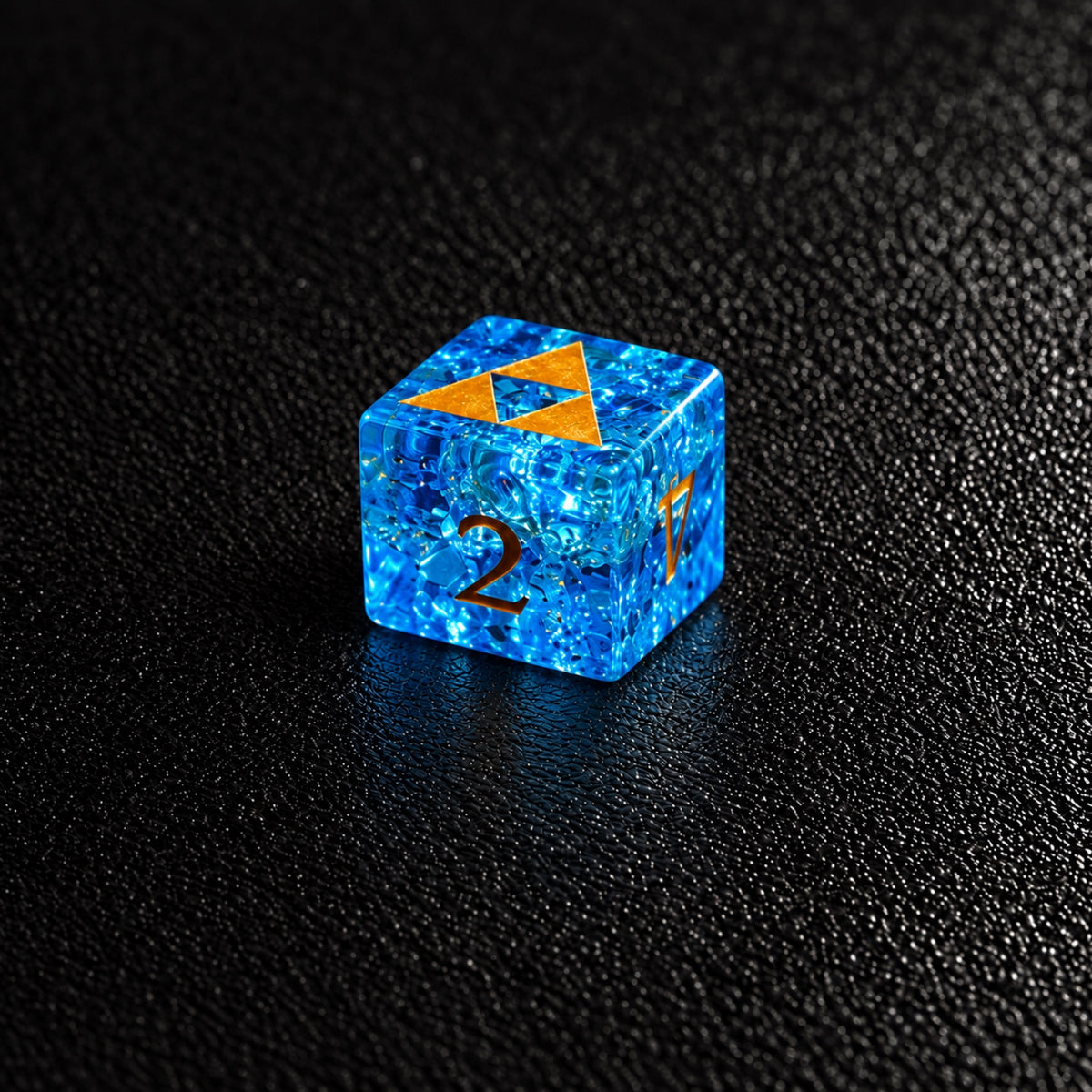 Tempest Arcane Shard-Gemstone Dice Set – D6 close-up