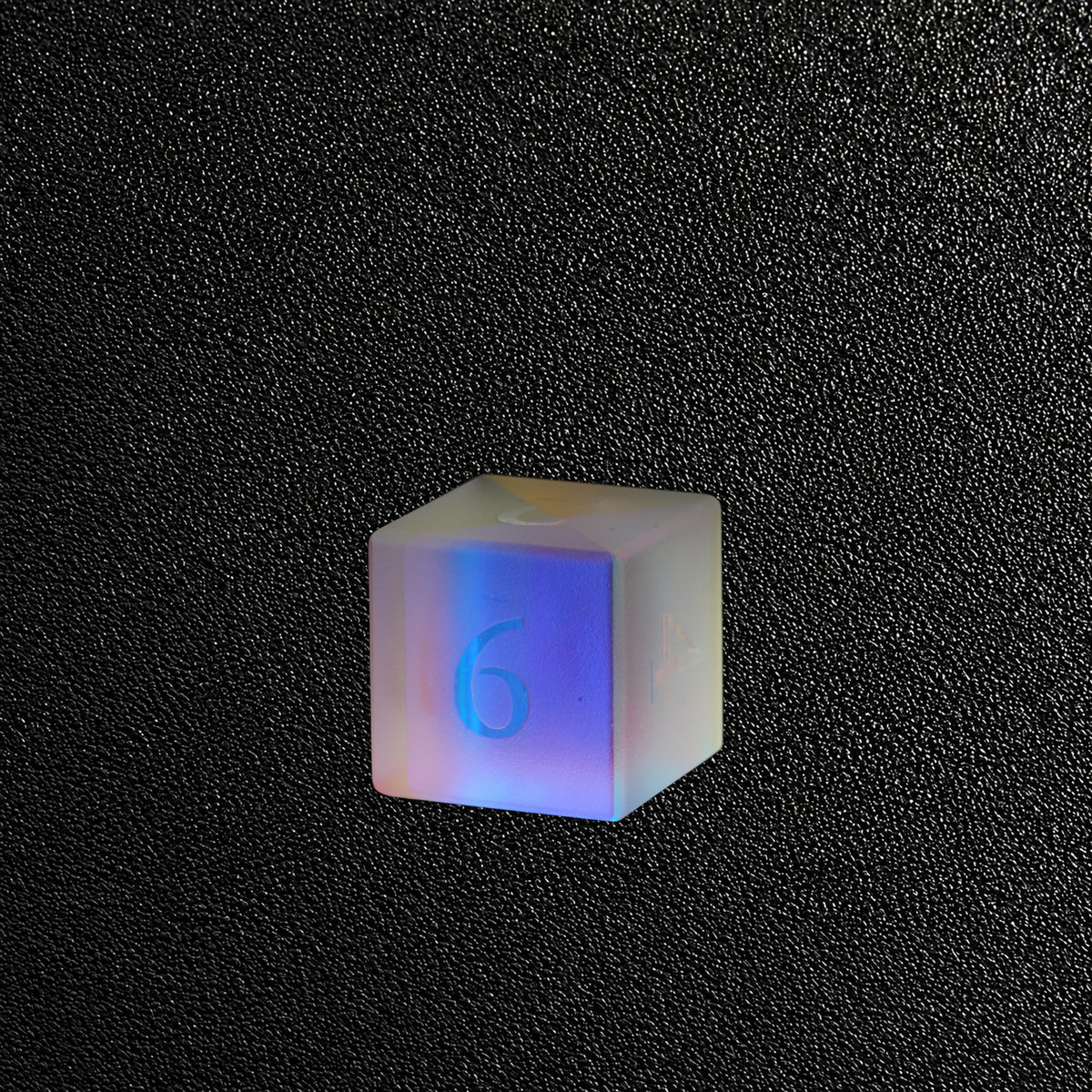 Prismatic Arcane Ward-Gemstone Dice Set – D6 close-up