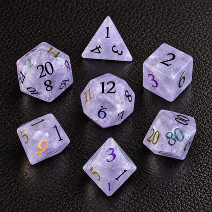 Prismveil Rune-Gemstone Dice Set - main product image