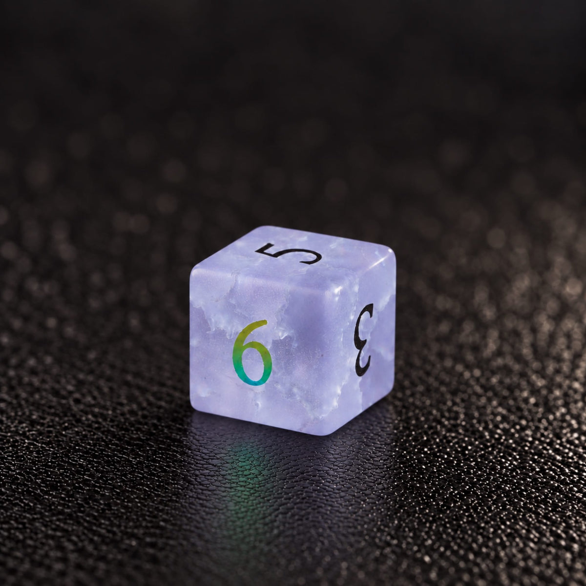Prismveil Rune-Gemstone Dice Set - D6 detail