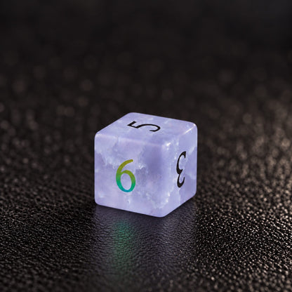 Prismveil Rune-Gemstone Dice Set - D6 detail