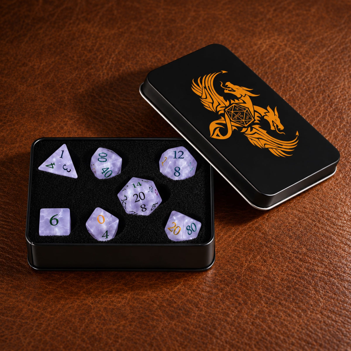 Prismveil Rune-Gemstone Dice Set - packaging