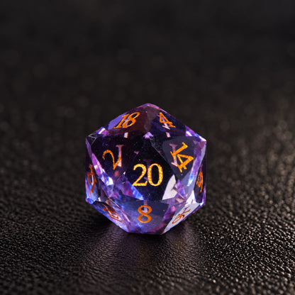 Astral Shard-Gemstone Dice Set - D20 detail