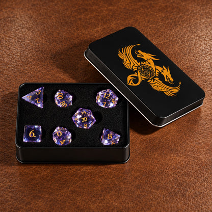 Astral Shard-Gemstone Dice Set - packaging