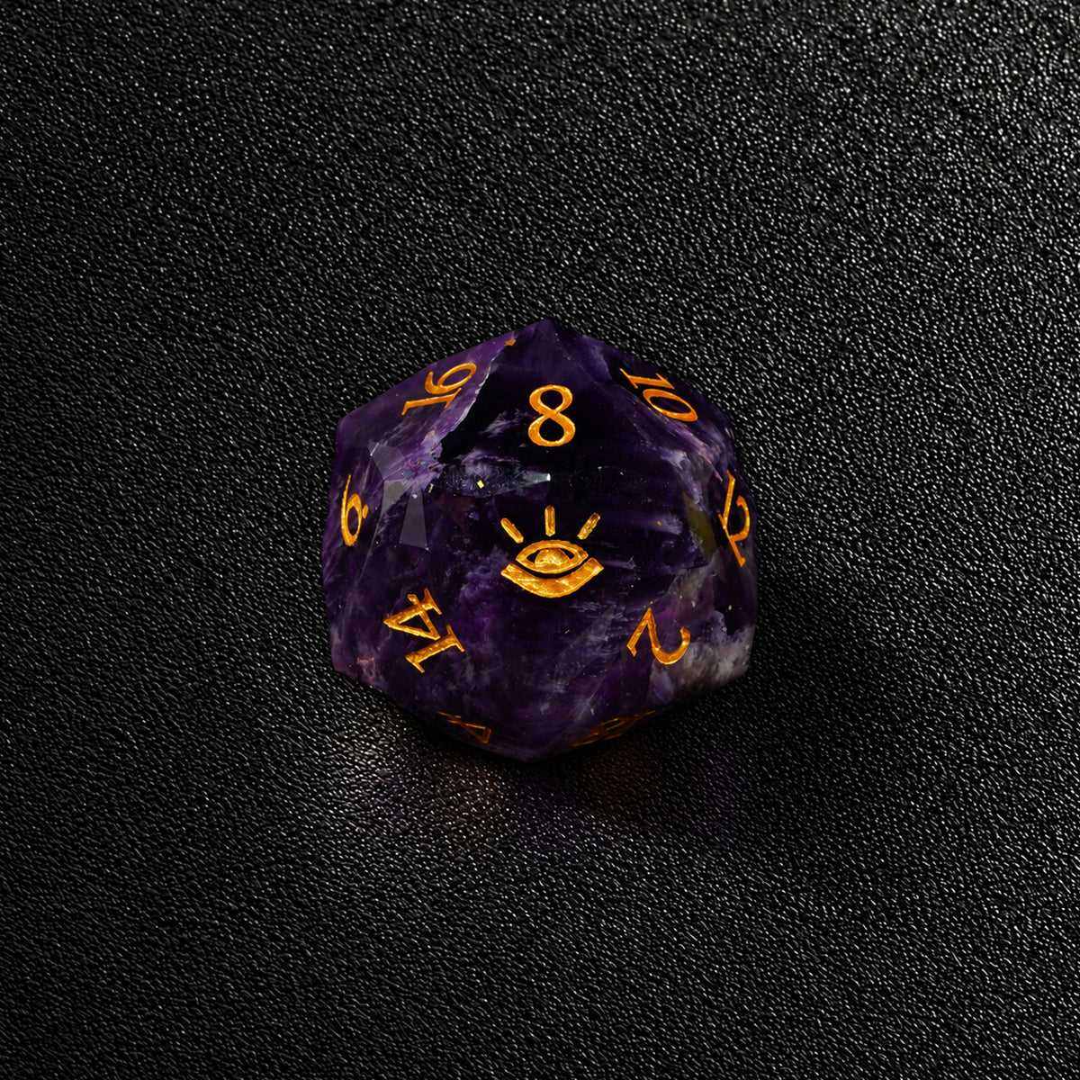 All Seeing Eye-Gemstone Dice Set – D20 close-up
