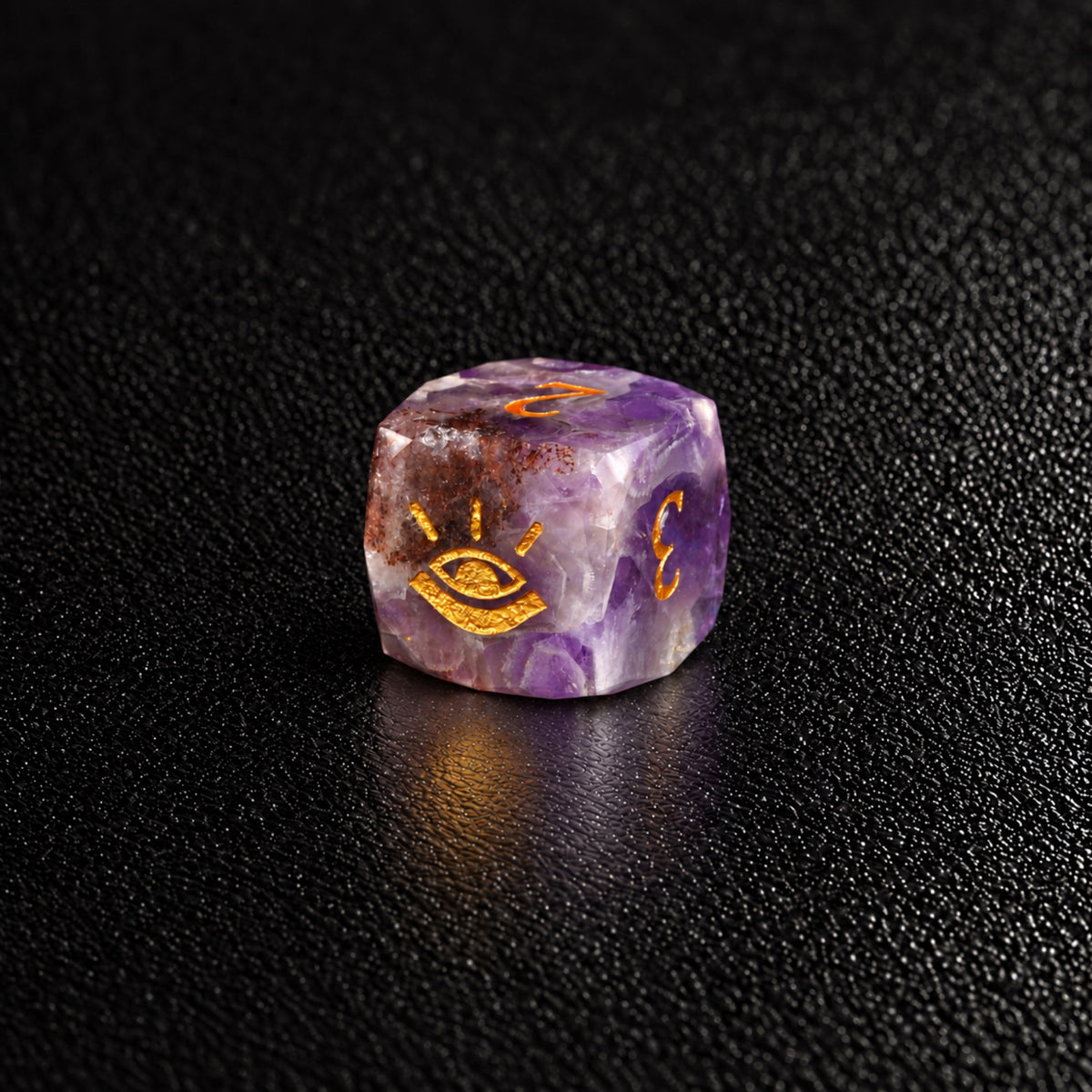 All Seeing Eye-Gemstone Dice Set – D6 close-up