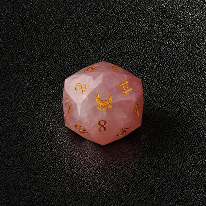 Nile Moon Blessing-Gemstone Dice Set – D20 close-up