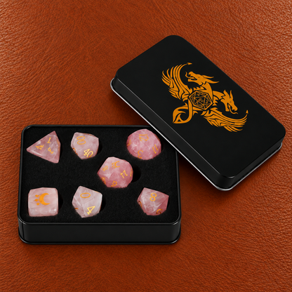Nile Moon Blessing-Gemstone Dice Set – GELOHO gift packaging on cognac leather