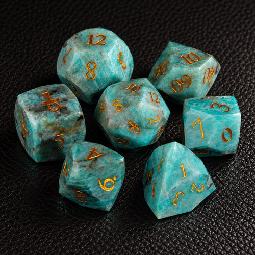 Amazon Life Key-Gemstone Dice Set – complete seven-piece set