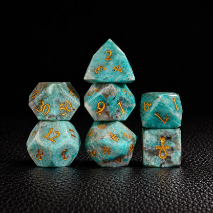 Amazon Life Key-Gemstone Dice Set – standing polyhedral set