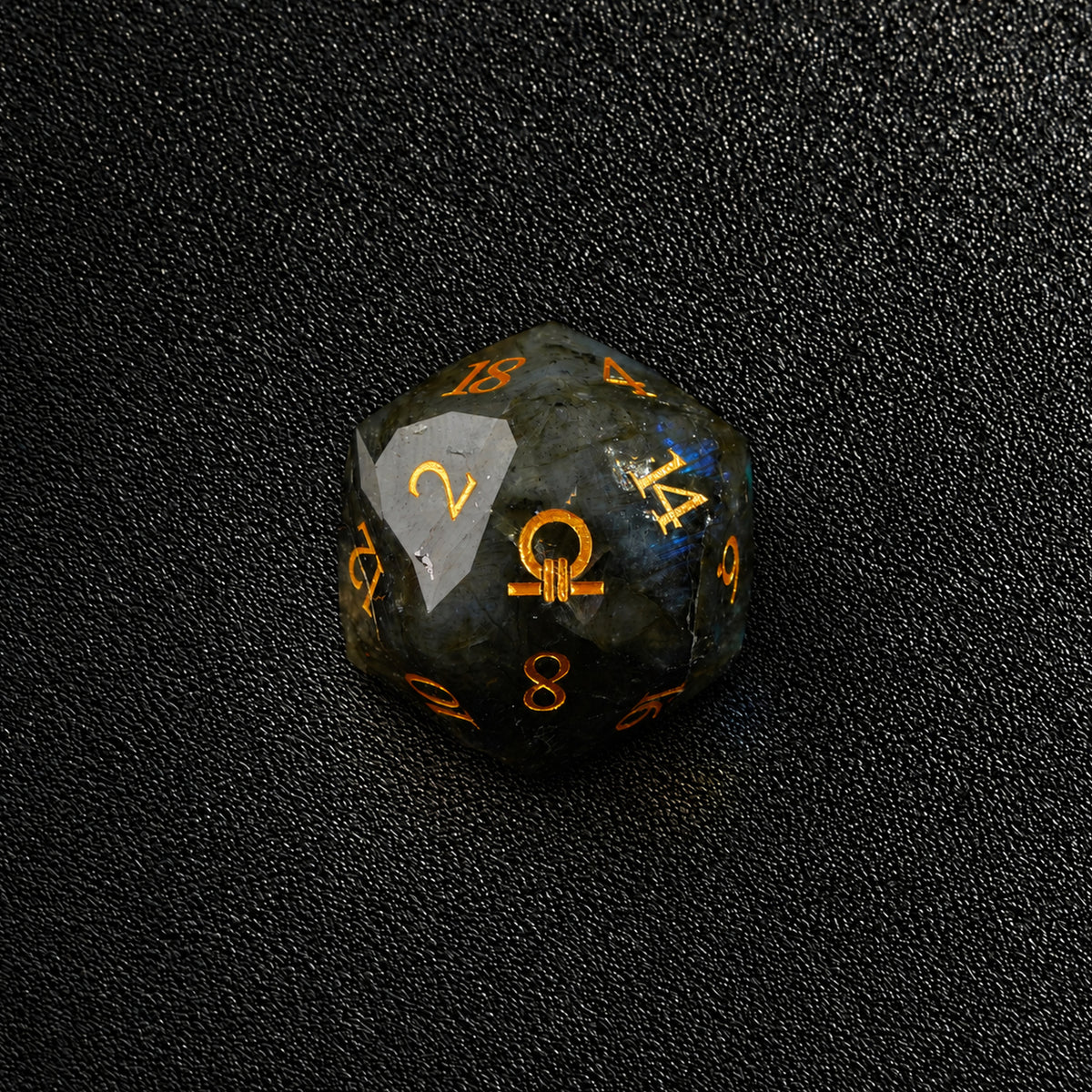 Astral Order Ring-Gemstone Dice Set – D20 close-up